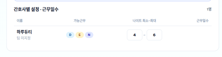 6단계: 나이트 개수 설정